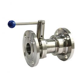 Integrated butterfly check valve