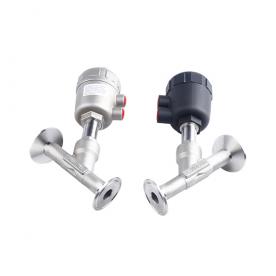 Pneumatic angle seat valve