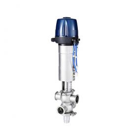 Double seat anti mixing directional valve
