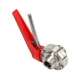 Duckbill handle SMS thread butterfly valve